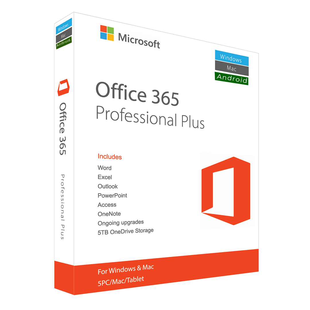 Microsoft Office 365 pro plus lifetime, Up to 5 Devices