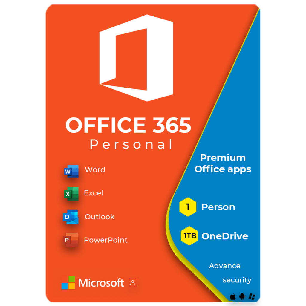 Microsoft 365 Personal 1Year Subscription, 1Person Premium Office