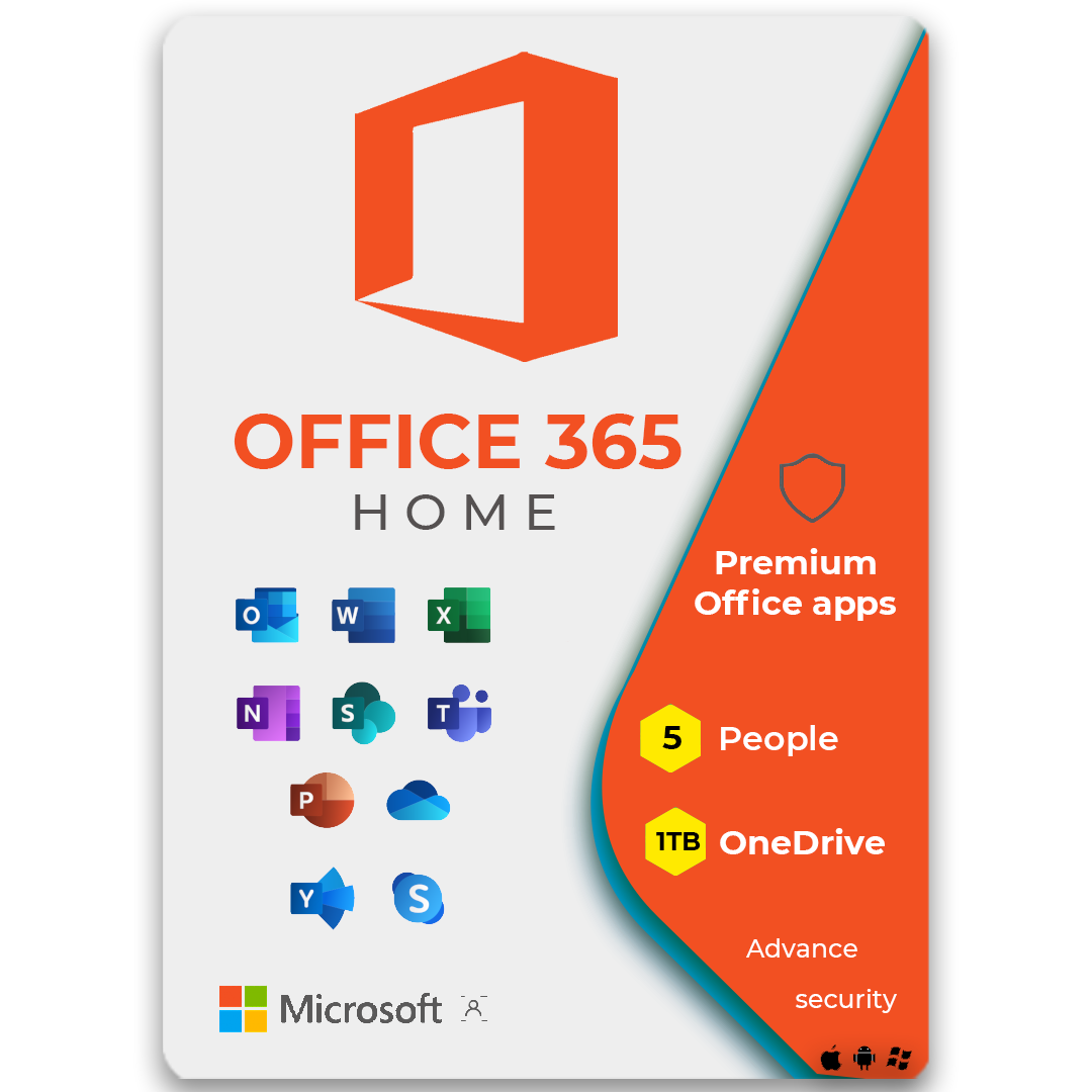 Microsoft 365 Home | Lifetime Subscription, Up to 5 Users | 1TB OneDrive cloud storage