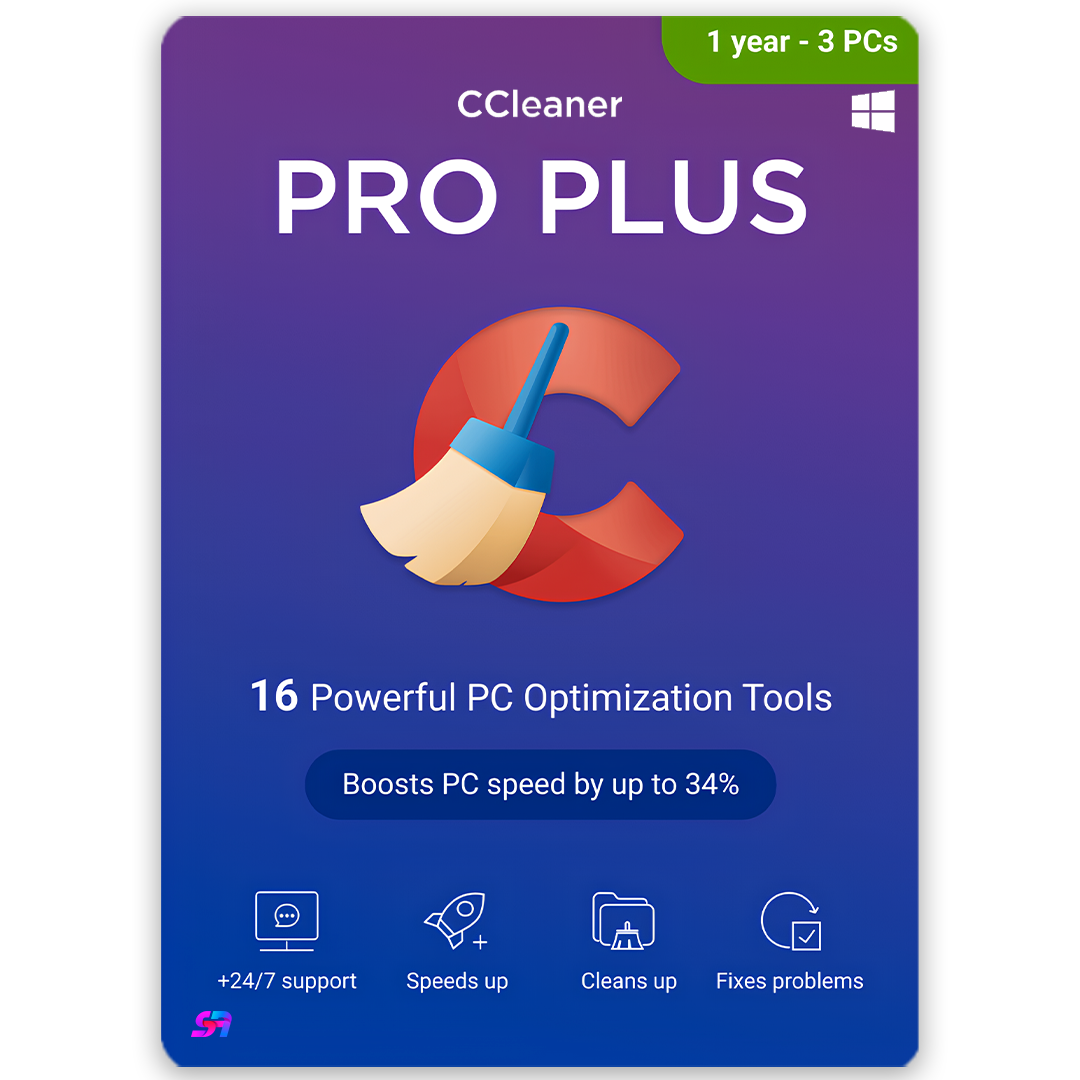 CCleaner Professional Pro Plus – 3 Devices, 1 Year (Global Key)