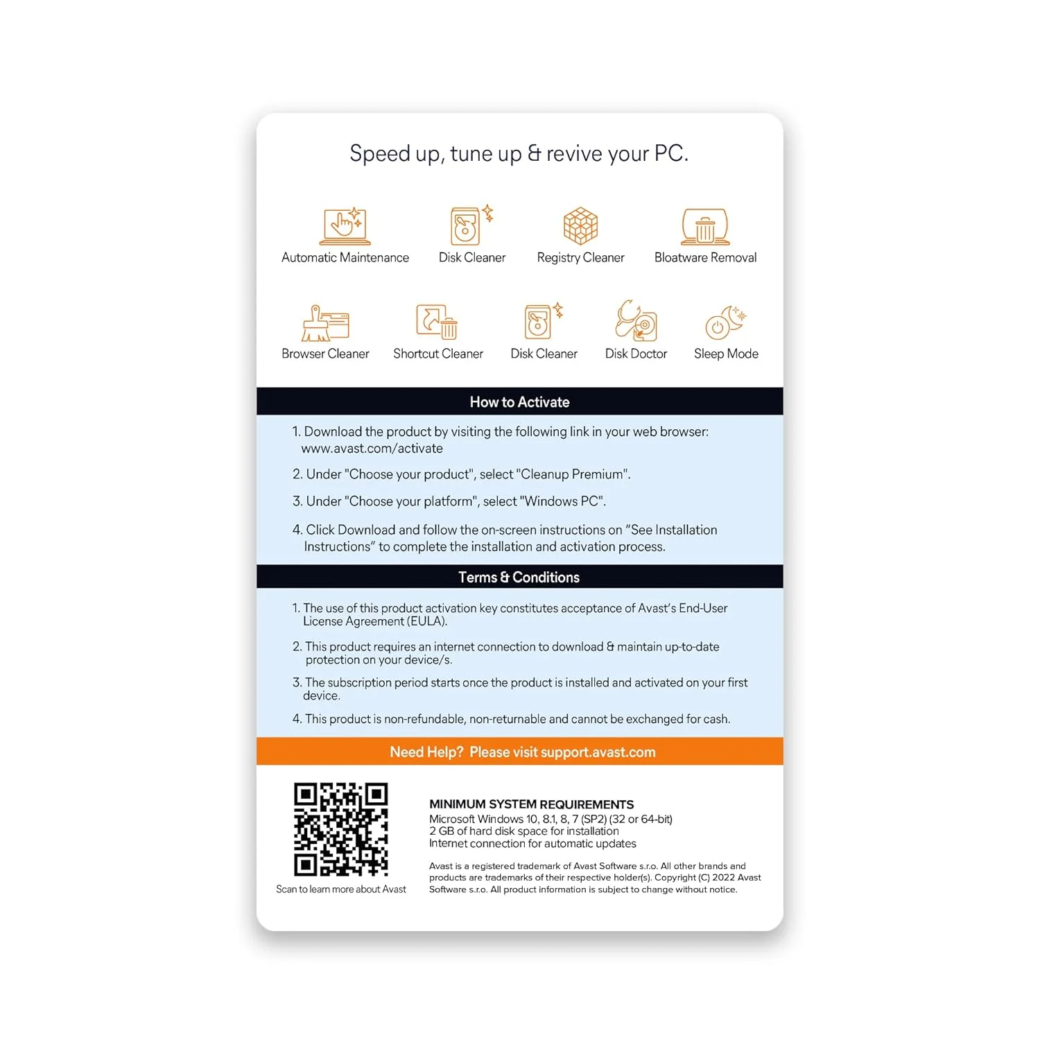 Avast Security Cleanup Premium – 1 PC | 1 Year | Global License Key